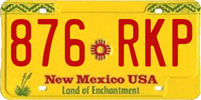 NM license plate 876RKP