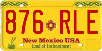 NM license plate 876RLE