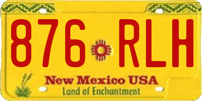 NM license plate 876RLH