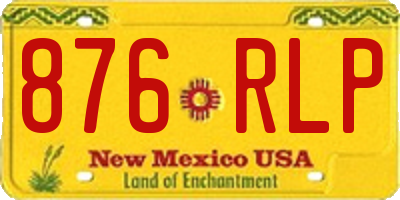 NM license plate 876RLP