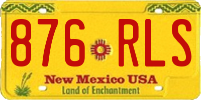 NM license plate 876RLS