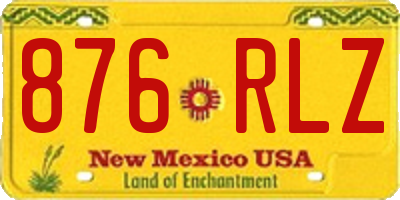 NM license plate 876RLZ