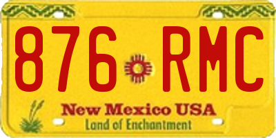 NM license plate 876RMC