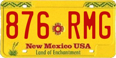 NM license plate 876RMG
