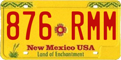 NM license plate 876RMM