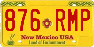NM license plate 876RMP