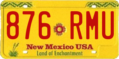 NM license plate 876RMU
