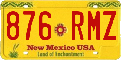 NM license plate 876RMZ