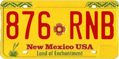 NM license plate 876RNB