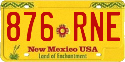 NM license plate 876RNE