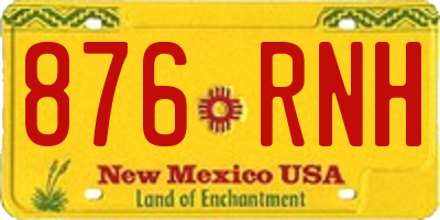 NM license plate 876RNH