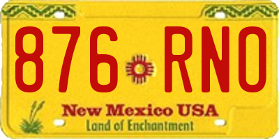 NM license plate 876RNO