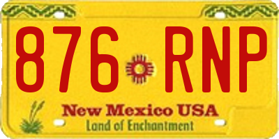 NM license plate 876RNP