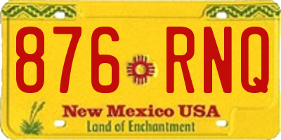 NM license plate 876RNQ