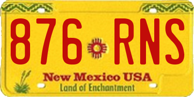 NM license plate 876RNS