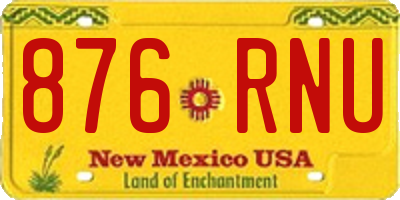 NM license plate 876RNU