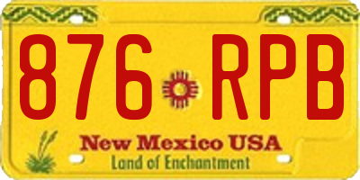 NM license plate 876RPB