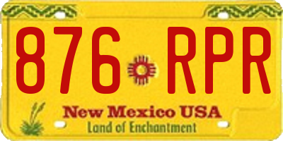 NM license plate 876RPR