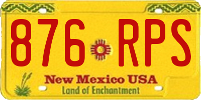 NM license plate 876RPS