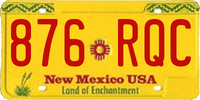 NM license plate 876RQC