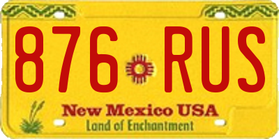 NM license plate 876RUS