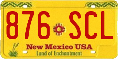 NM license plate 876SCL