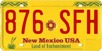 NM license plate 876SFH