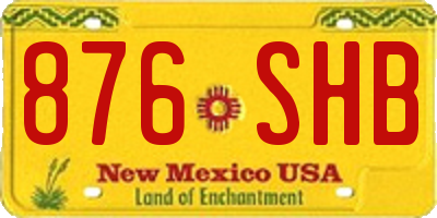 NM license plate 876SHB