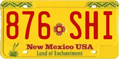 NM license plate 876SHI