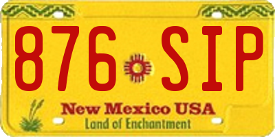NM license plate 876SIP
