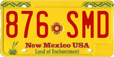 NM license plate 876SMD