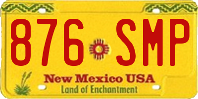NM license plate 876SMP