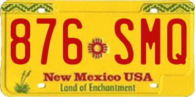 NM license plate 876SMQ