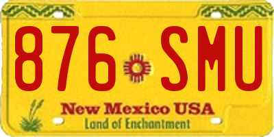 NM license plate 876SMU