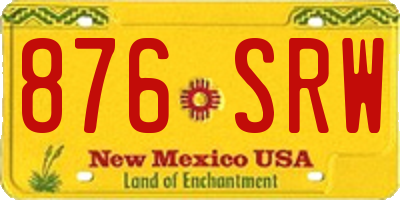 NM license plate 876SRW