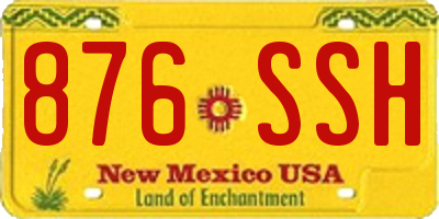 NM license plate 876SSH
