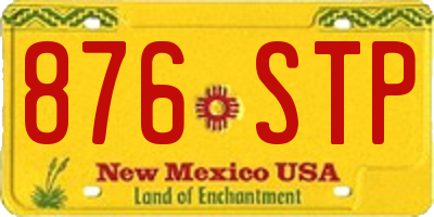 NM license plate 876STP