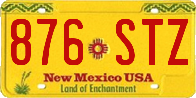 NM license plate 876STZ