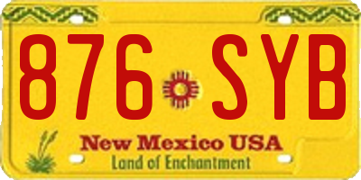 NM license plate 876SYB