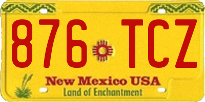 NM license plate 876TCZ