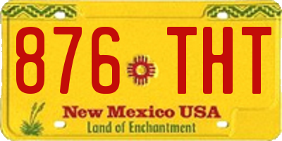 NM license plate 876THT