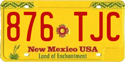 NM license plate 876TJC