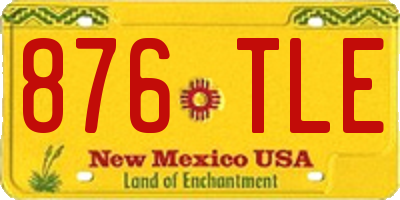 NM license plate 876TLE