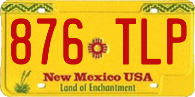 NM license plate 876TLP