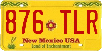 NM license plate 876TLR