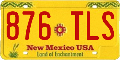 NM license plate 876TLS