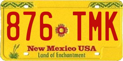 NM license plate 876TMK