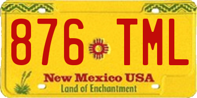 NM license plate 876TML