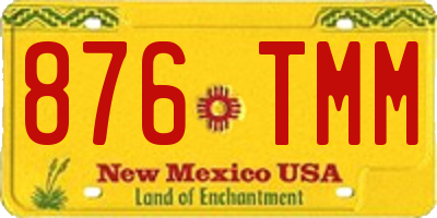 NM license plate 876TMM