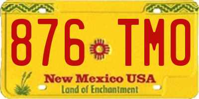 NM license plate 876TMO
